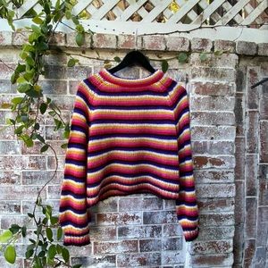 Knitted Rainbow Sweater